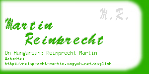 martin reinprecht business card